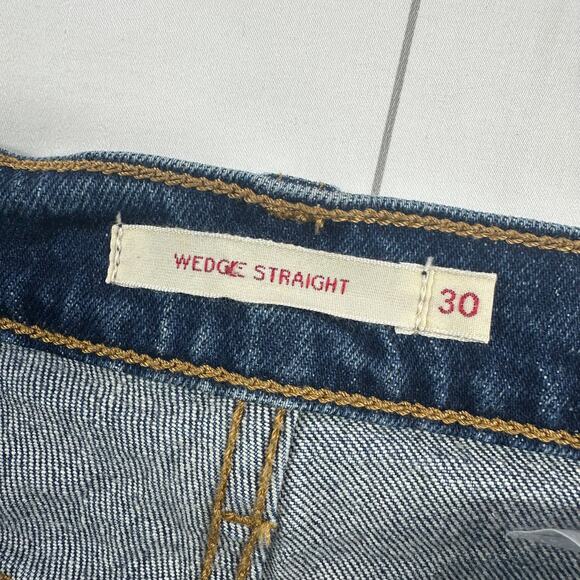 Levi's Jeans Womens 30 Blue Wedgie Straight Ankle Rigid Cotton Button Fly Denim - Picture 5 of 15